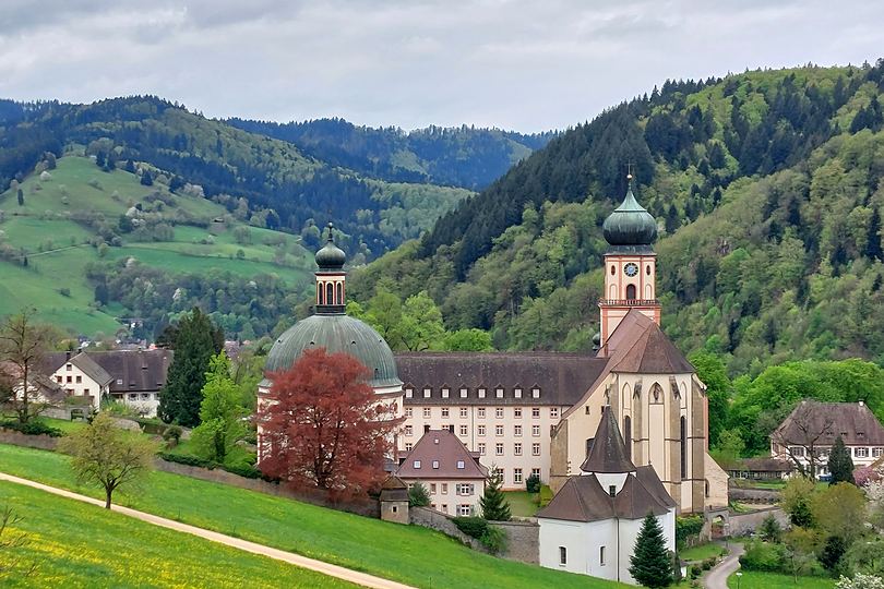 Black Forest, a Baroque abbey in the valley