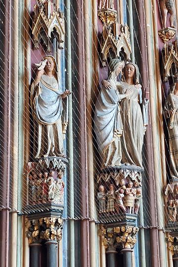 Freiburg, statues on the Minster portal