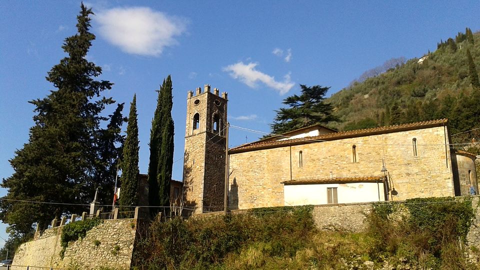 Camaiore, a hillside church