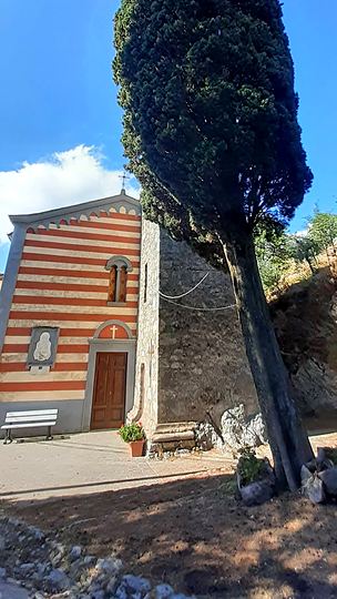 Camaiore, a small church and its cypress