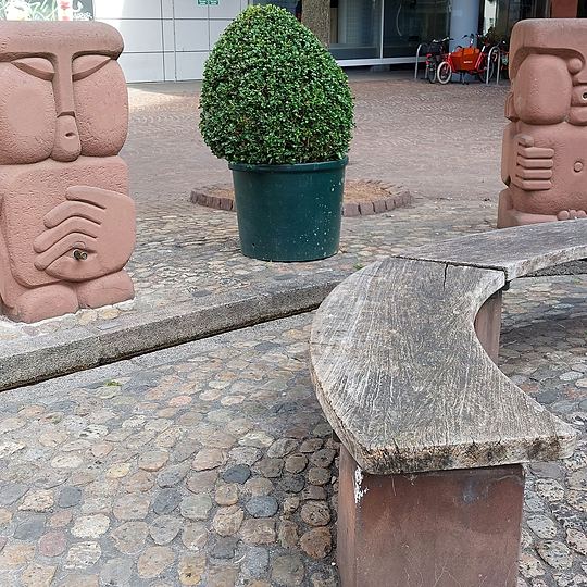 Freiburg, sculptures in a square